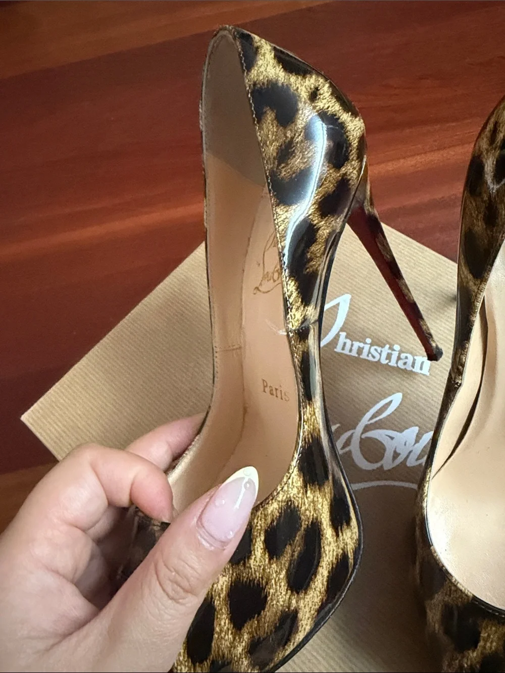 Christian Louboutin Leopard Prive 120 Patent